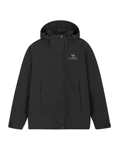 Отстегиваемая ветрозащитная утеплённая куртка с капюшоном для женщин, розовый Camel