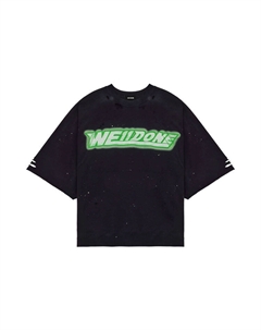 Винтажная постиранная футболка, черный We11done