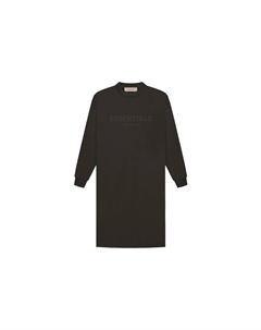 Женское длинное платье-футболка Off Black, Gray Black Fear of god essentials