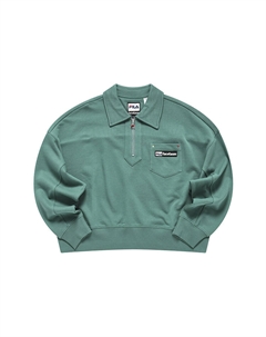 Футболка женская изумрудно-зеленая Fila fusion