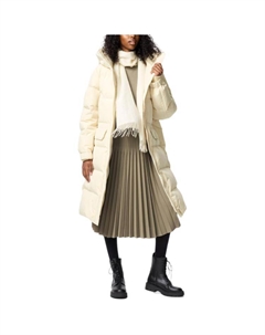 Пуховик женский светло-бежевый Uniqlo