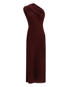 Платье на одно плечо с драпировкой, красный Khaite