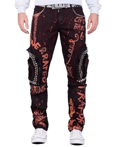 Джинсы, бордовый Cipo&baxx