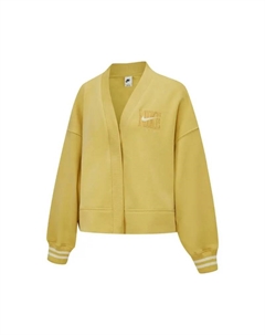 Женская желтая куртка из флиса, Yellow Nike