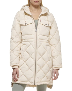 Женская длинная парка с мягкой подкладкой из шерпы и ромбовидной стежкой, кремовый Levi's®