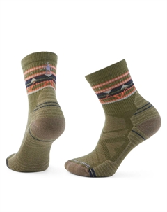 Походные легкие амортизирующие носки миди с зигзагообразным узором, Winter Moss Smartwool