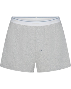 Трусы-боксеры свободного кроя из хлопкового риба FW24 Cotton Collection COTTON RIB LOOSE BOXER женские светло-серый в полоску Skims