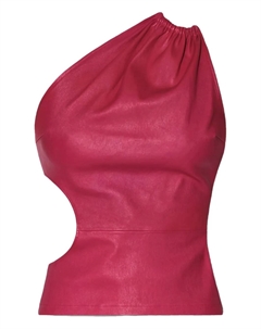 Топ на одно плечо с вырезом, розовый Amiri