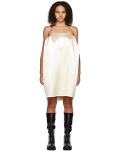 Белое объемное мини-платье We11done