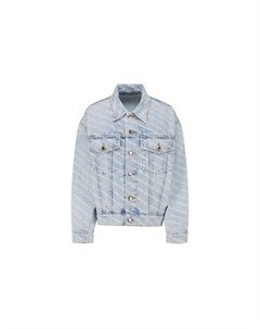 Джинсовая куртка с принтом Falling Back, Blue Alexander wang