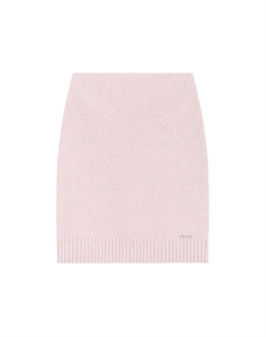 Трикотажная длинная юбка женская светло-розовая We11done