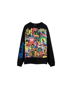 Верх с принтом ужасов, черный We11done