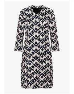 Платье до колена, черный/белый More&more