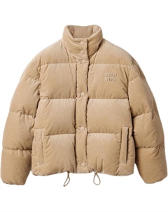 Пуховик женский песочный бежевый Miu miu