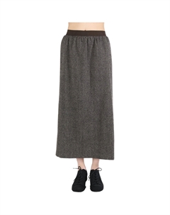 Юбка миди из шерсти, серая Uma wang