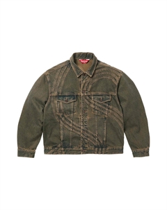 Футболка с логотипом S, джинсовая куртка в стиле грузовика, выстиранная синяя/выстиранная синяя Supreme