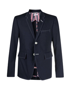 Однобортный блейзер, темно-синий Thom browne