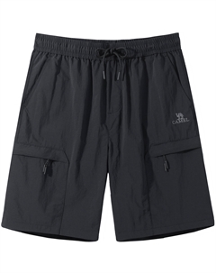 Прямые водонепроницаемые износостойкие 5/8 укороченные свободные карго-шорты Unisex, Темно-оливковый Camel