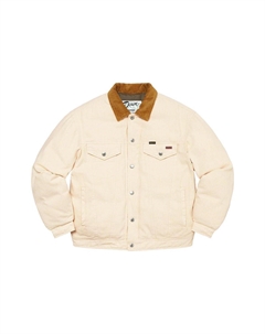 Куртка Schott Canvas Down Trucker Jacket, флуоресцентный оранжевый Supreme