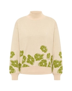 Женский уютный вязаный свитер - пуловер, Sand Flowers Tranquillo