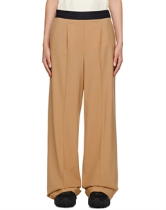 Бежевые брюки со складками Msgm