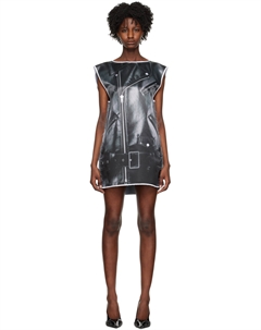 Мини-платье с эффектом trompe l'Oeil, черный We11done