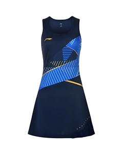 Женское синее платье без рукавов Li-ning