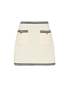 Футболка FW22 Повседневная короткая юбка Женская Экрю Miu miu