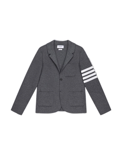 Трикотажный блейзер на 4 планки, средне-серый Thom browne