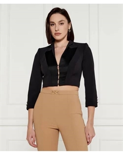 Блейзер Cropped fit, черный Elisabetta franchi