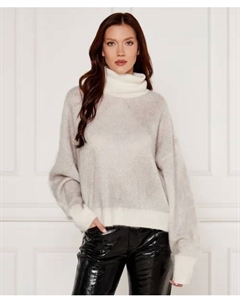 Водолазка из шерсти февани Oversize fit, серый Boss