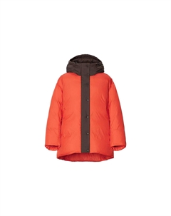 Женский пуховик темно-оранжевый, Dark Orange Uniqlo