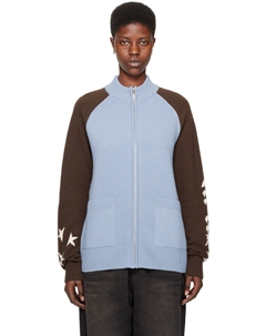 Сине-коричневая куртка на молнии We11done