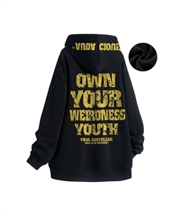 Толстовка унисекс, небесно-голубая (утепленная, с флисовой подкладкой) Paul costelloe