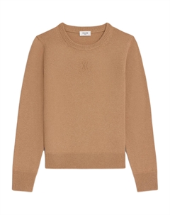 Свитер с круглым вырезом из наследия кашемира, верблюжий Celine