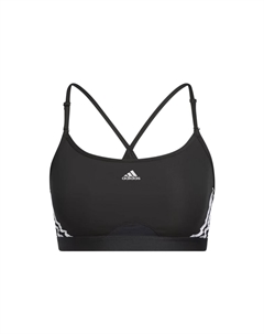 Спортивный бюстгальтер Aeroreact Training Light-Support 3-Stripes, черный Adidas