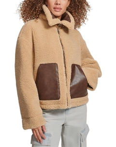 Женская куртка из шерпы и искусственной кожи двусторонняя, бежево-коричневый Levi's®