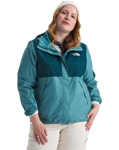 Женская водонепроницаемая куртка Antora Дышащий дождевик с капюшоном и альпийскими карманами на молнии, Algae Blue/Midnight Petrol The north face