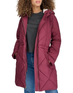 Женская длинная парка с мягкой подкладкой из шерпы и ромбовидной стежкой, бордовый Levi's®