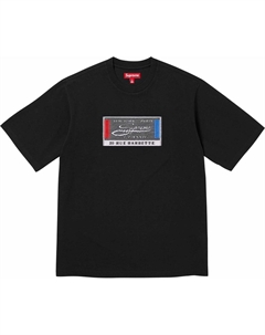 Футболка с интарсией, тёмно-розовая Supreme