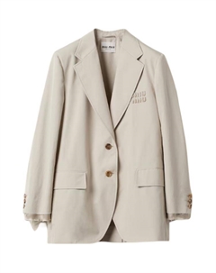 Пиджак унисекс цвета известняк Miu miu