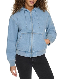 Женская куртка-бомбер с капюшоном, голубой Levi's®