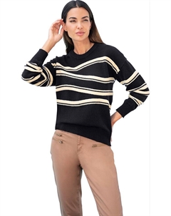 Свитер, черный/бежевый Heine