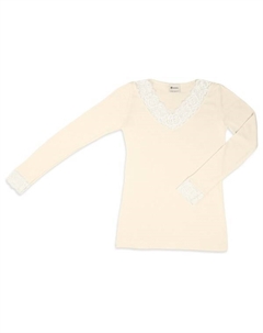 Женская рубашка д/р с кружевом - длинный рукав, Natur Engel