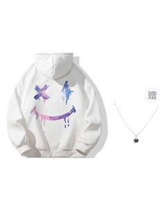 Свитшот Unisex, белый (с флисовой подкладкой и утепленный) (в комплекте с модным колье) La't.weekend