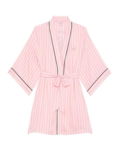 Коллекция 24 Big Show THE MIX Халат женский розовый в полоску Victoria's secret