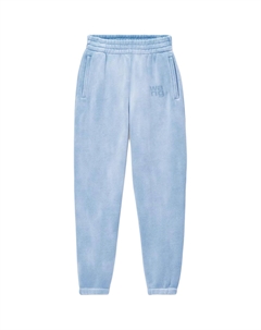 Футболка Essential Terry Классические спортивные штаны с логотипом краской выцветший бледно-голубой, выцветший светло-голубой Alexander wang