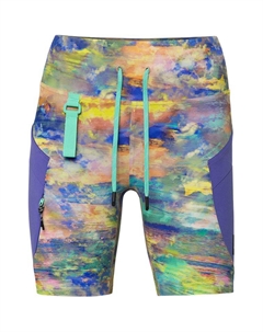 Женские повседневные шорты с абстрактным масляным принтом в разноцветной гамме Lululemon