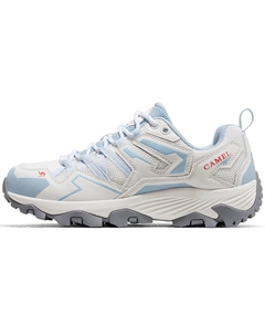 Куньлуньские горные кроссовки женские с сетчатой амортизацией и низким верхом для активного отдыха бело-серые, цвет White/Gray Camel