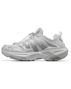 Антискользящие износостойкие низкие треккинговые туфли мужские Microchip Gray/Silver White, цвет Microchip Gray/Silver White Camel